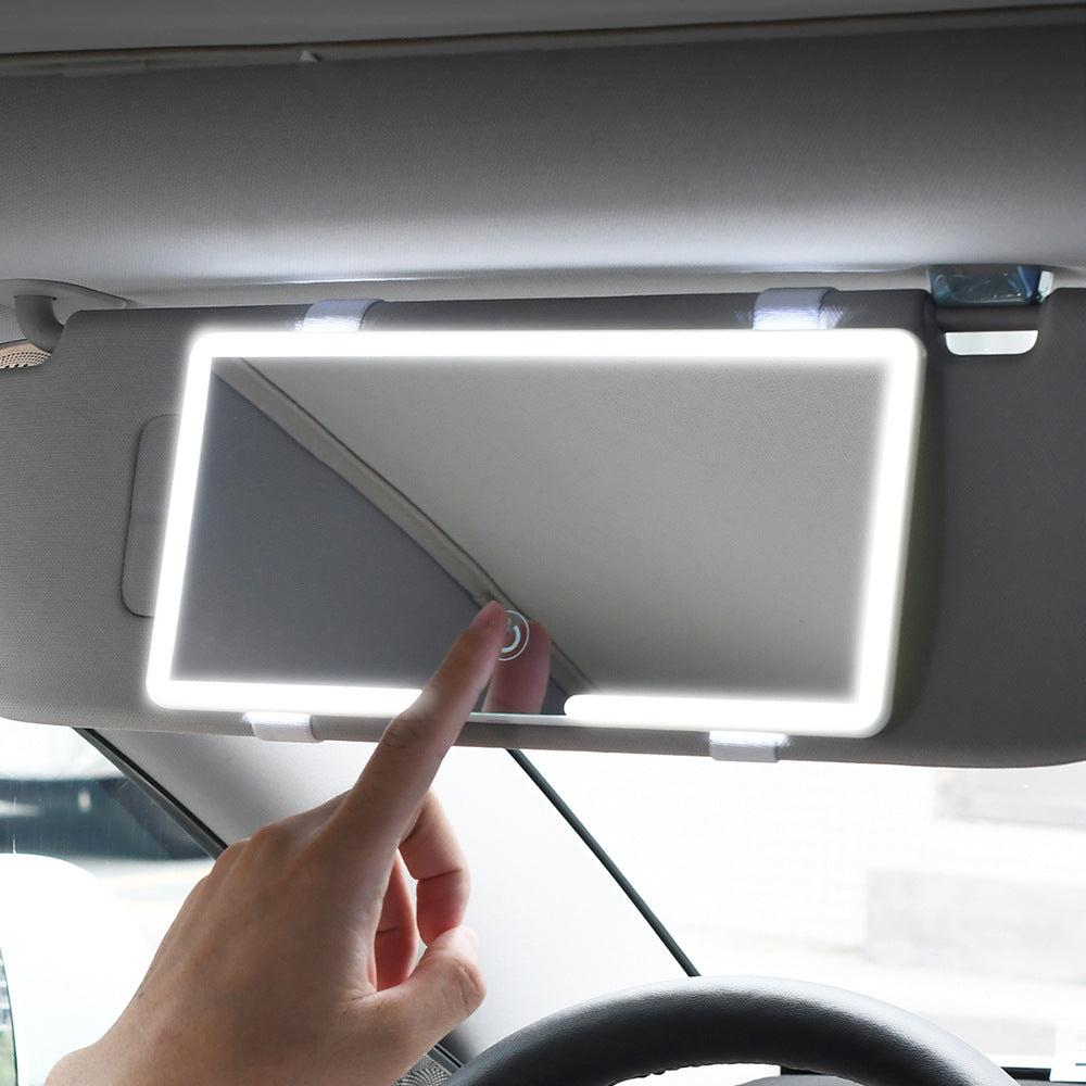 Car Sun Visor LED Makeup Mirror with Dimming